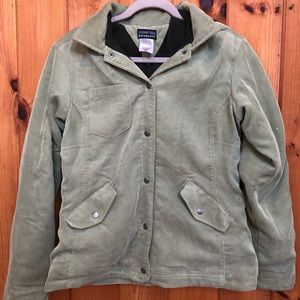 Patagonia women’s corduroy snap jacket with hood